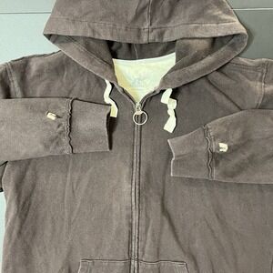 Russell Athletics Fullzip Hoodie Brown Women's L Fleece Lined Y2K Grunge Classic